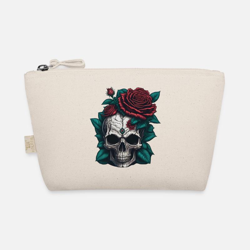 Crâne avec des roses Trousse biologique