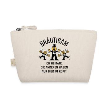 Bräutigam (Karikatur / Bier Im Kopf / 3C / B) - Bio-Täschchen - Natur - Vorne
