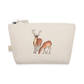 Fallow deer and doe - Organic Pouch - nature - Front