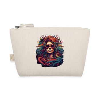 Cool Medusa head snakes hair great colors - Organic Pouch - nature - Front