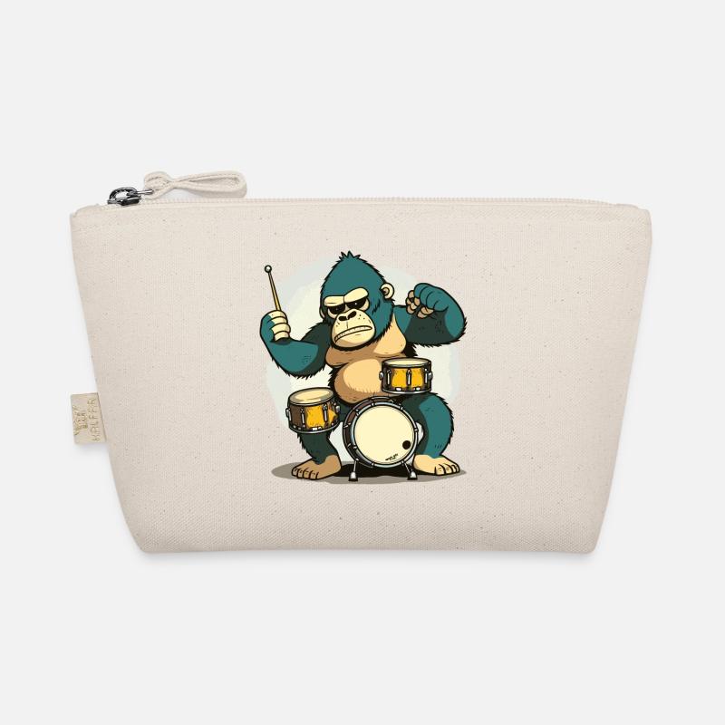 Trommelnder Gorilla Bio-Täschchen