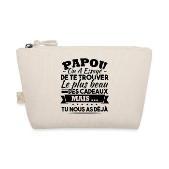 Papou Cadeau humour papa fête des pères - Trousse biologique - nature - Devant
