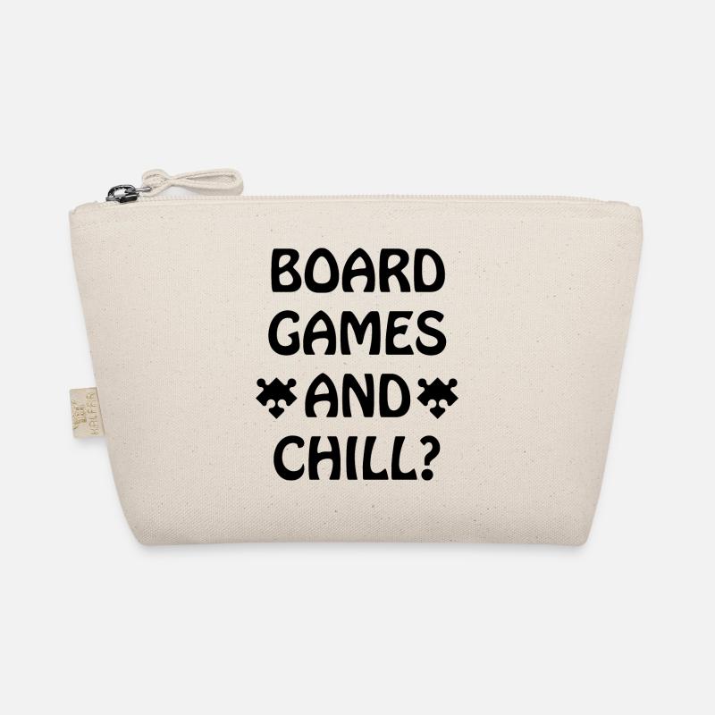 boardgame chess backgammon game night - Bio-Täschchen - Natur