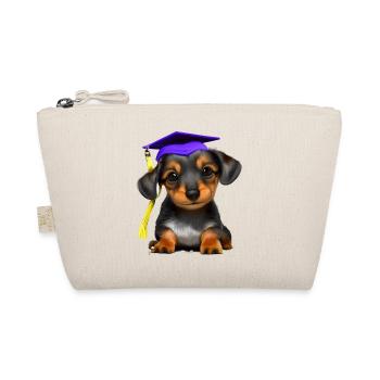 Bachelor Dachshund Study Dogs School Leaving Certificate - Organic Pouch - nature - Front