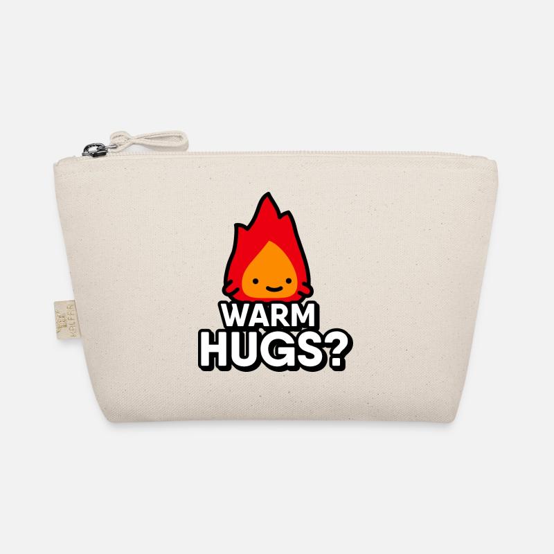 Cute Flame: Warm Hugs? - Digital Drawing Organic Pouch