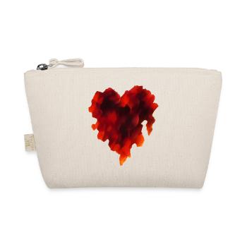 Forme de coeur flammé chaud - Trousse biologique - nature - Devant