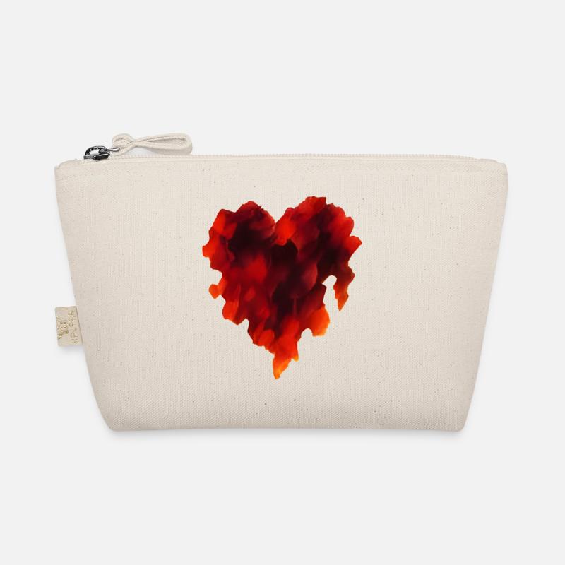 Heiß geflammte Herzform Bio-Täschchen