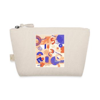 Memphis style blue and orange - Organic Pouch - nature - Front