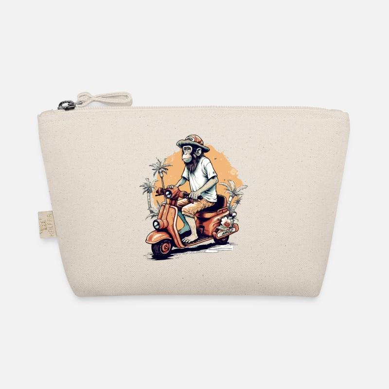 Billy the monkey on the scooter Organic Pouch
