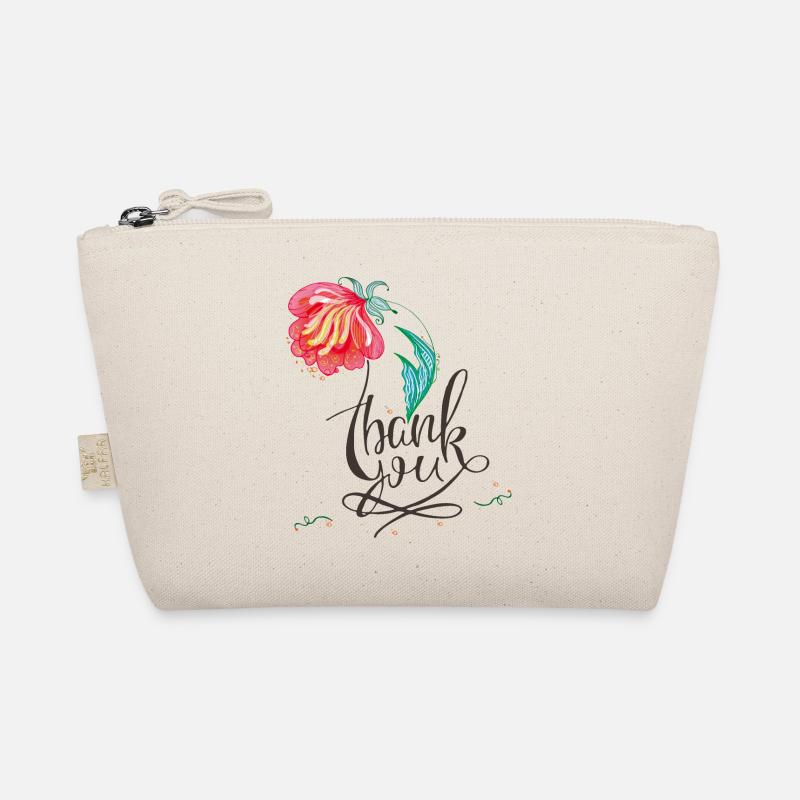 Blumenhaftiges Dankeslogo in Aquarellstil Bio-Täschchen