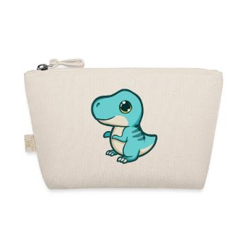 hugadino Baby T-Rex, Dino, süßer Dinosaurier - Bio-Täschchen - Natur - Vorne