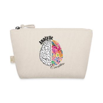 Analytic Creative Brain Left Brained Right Brained - Organic Pouch - nature - Front