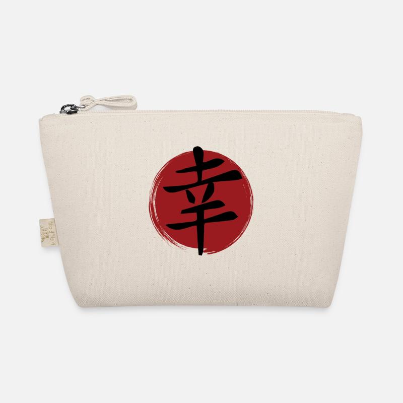 Glücks-Kanji - Bio-Täschchen - Natur