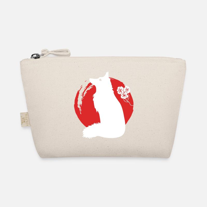 Fuchs Silhouette Japanisch Bio-Täschchen