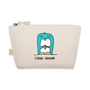 Shine bright - Penguin with diamond - Organic Pouch - nature - Front