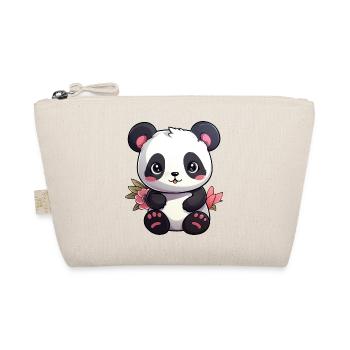 cute panda - Organic Pouch - nature - Front