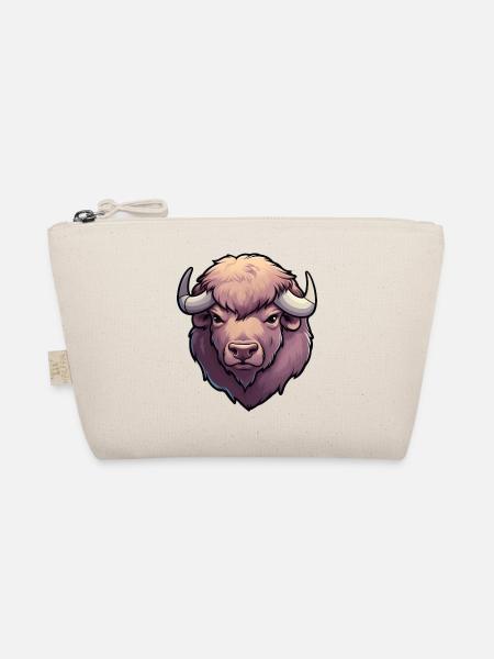 Bison Büffel - Bio-Täschchen - Natur