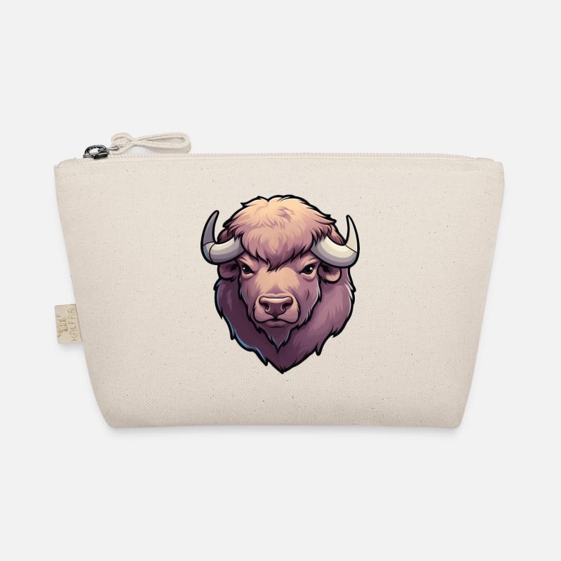 Bison Büffel - Bio-Täschchen - Natur