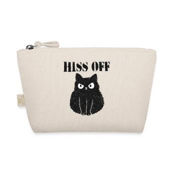 Hiss off, Angry black cat - Organic Pouch - nature - Front
