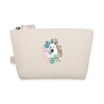 White Shepherd, German Shepherd, Paws, Print - Organic Pouch - nature - Front