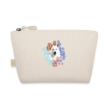 White Shepherd, German Shepherd, Paws, Print - Organic Pouch - nature - Front