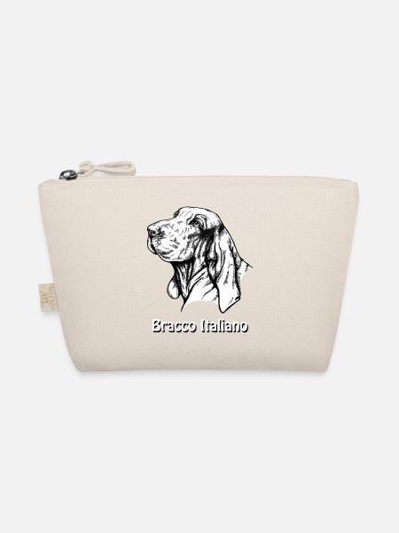 Bracco Italiano Portrait with text - Organic Pouch - nature - Front