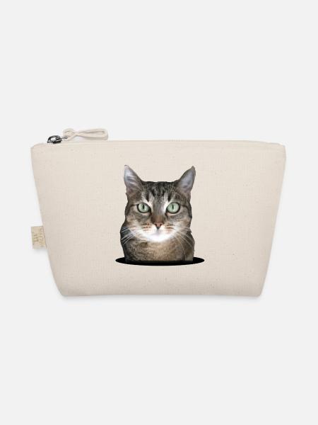 Kitty in a circle - Organic Pouch - nature