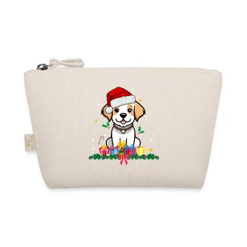 Hund Weihnachten. Weihnachtsgeschenk - Bio-Täschchen - Natur - Vorne