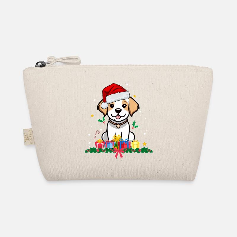 Hund Weihnachten. Weihnachtsgeschenk Bio-Täschchen