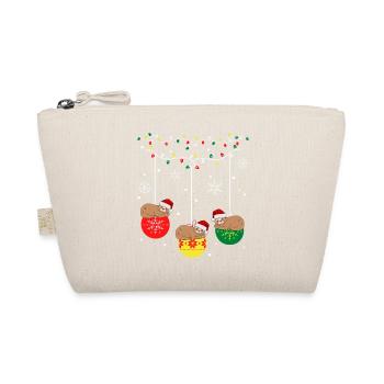 Weihnachtsfaultier - Bio-Täschchen - Natur - Vorne