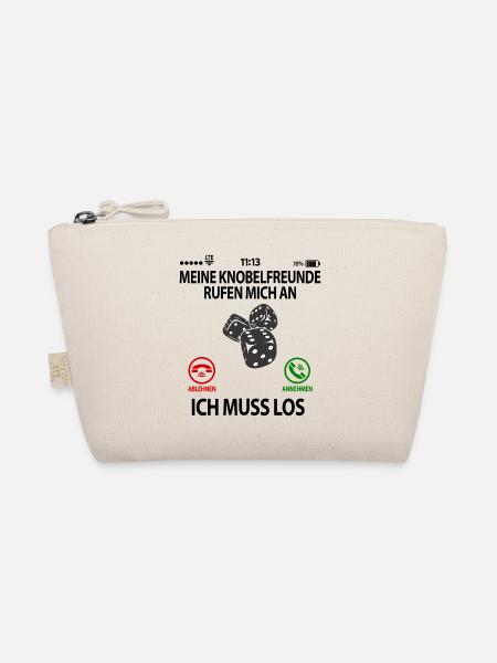 Knobelfreunde Knobeln mit Lustige Sprüche ruft an - Bio-Täschchen - Natur