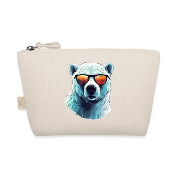 Cool polar bear with sunglasses - Organic Pouch - nature - Front