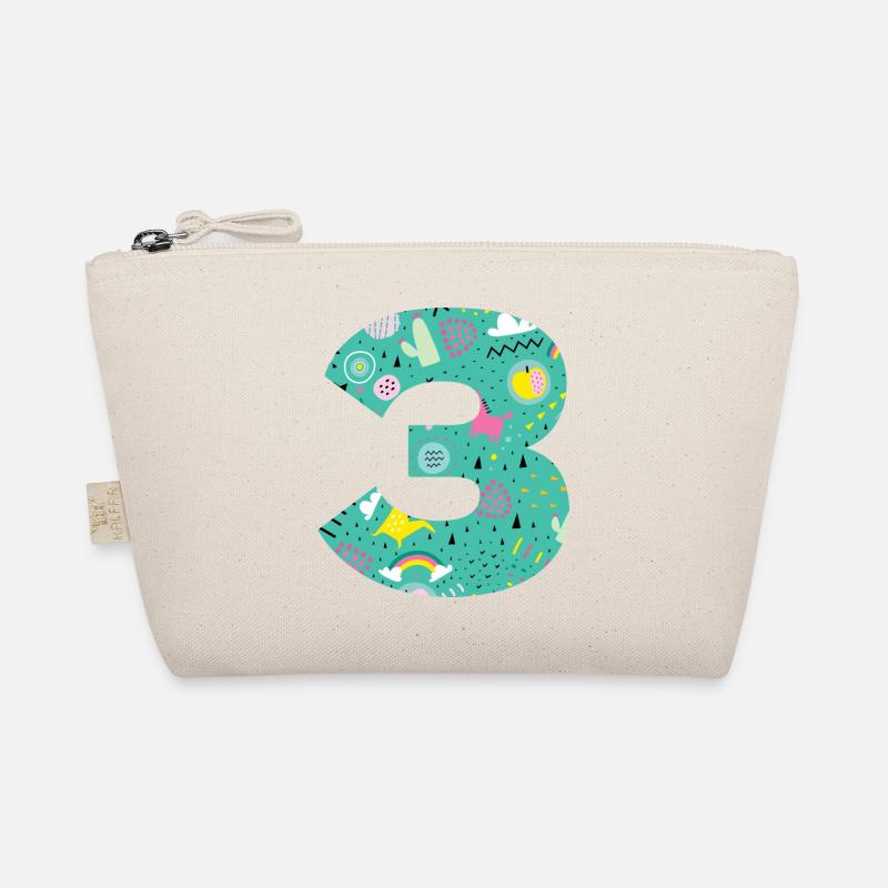 Personalized Birthday Number 3 Organic Pouch