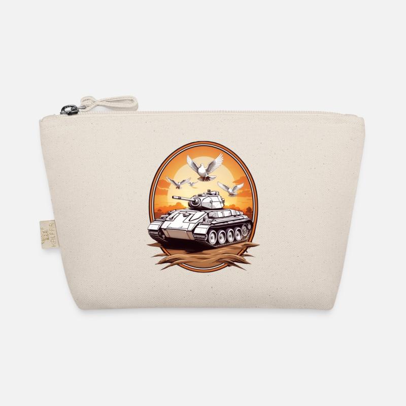 Panzer mit Friedenstauben Bio-Täschchen