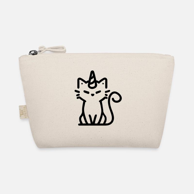 Einhorn-Katze - Bio-Täschchen - Natur