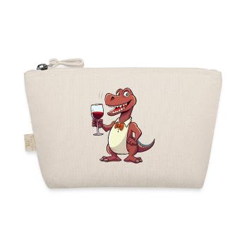Dino Wine Vino Dinosaur T-Rex Red Wine Funny - Organic Pouch - nature - Front