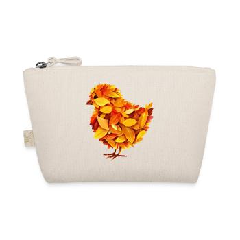 Autumn colorful leaves chicks - Organic Pouch - nature - Front