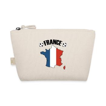 France Flag French Football Fan - Organic Pouch - nature - Front
