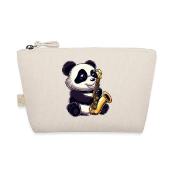 Panda mignon avec un saxophone - Trousse biologique - nature - Devant