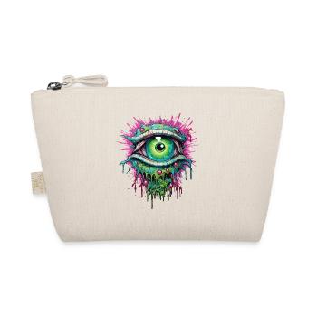 Zombie Eye Apocalypse Halloween Zombie Hunter - Organic Pouch - nature - Front