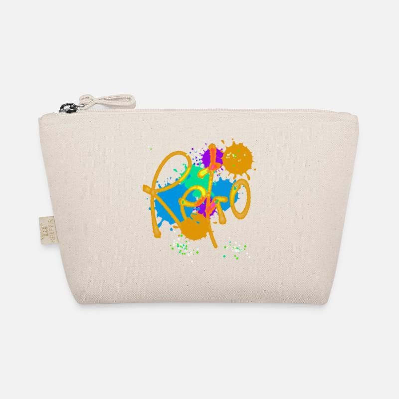 Retro,typo,neon,splash, bunt Bio-Täschchen