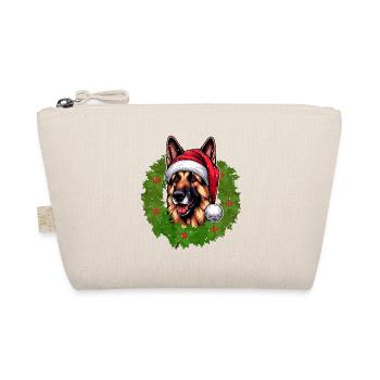 Berger allemand et chiens de chapeau de Père Noël - Trousse biologique - nature - Devant