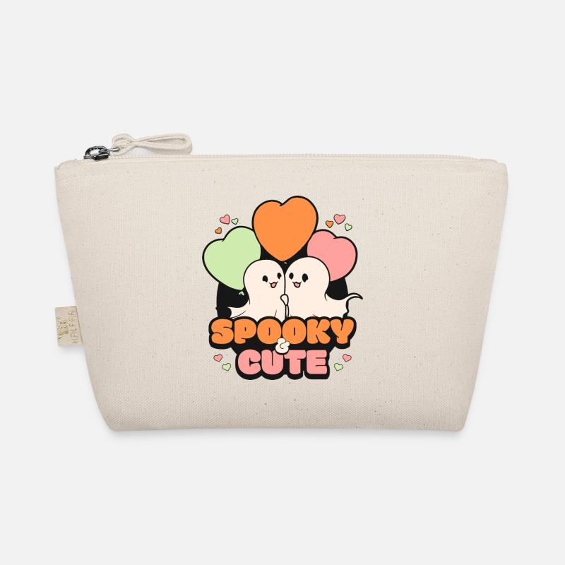 Spooky October Cute Halloween Ghost Organic Pouch