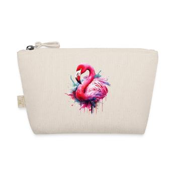 Flamingo Vogel Exotisch Sommer Splash Rosa Pink - Bio-Täschchen - Natur - Vorne