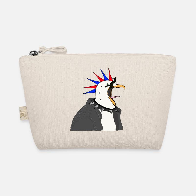 Punk Seagull Leather Jacket Sunglasses Organic Pouch