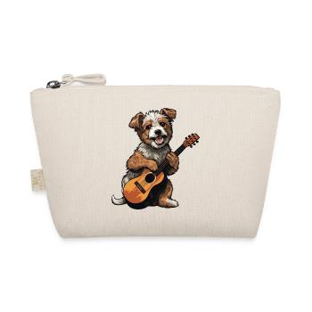 Dog Guitar Music Dog Lovers Dog Owners - Organic Pouch - nature - Front