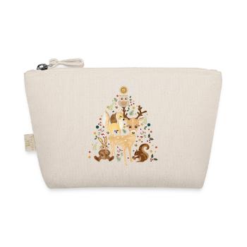 Cute forest animals celebrating Christmas together - Organic Pouch - nature - Front