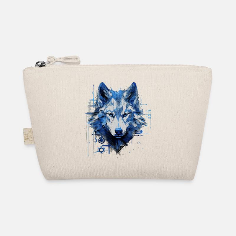 Wolf T-Shirt Wölfe Wolfsrudel Tierliebhaber - Bio-Täschchen - Natur
