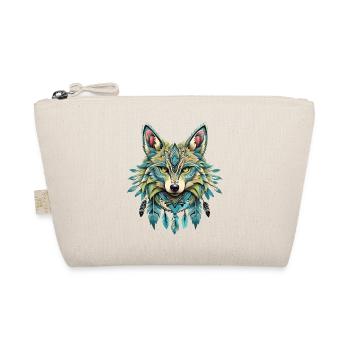 Fuchs mit Federn traditionelles Design spirit - Bio-Täschchen - Natur - Vorne