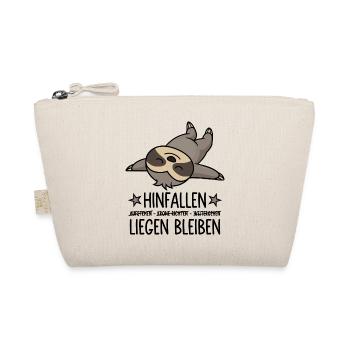 Faultier Hinfallen liegen bleiben - Bio-Täschchen - Natur - Vorne
